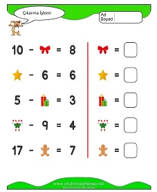 Çıkarma İşlemi Çalışma Sayfaları